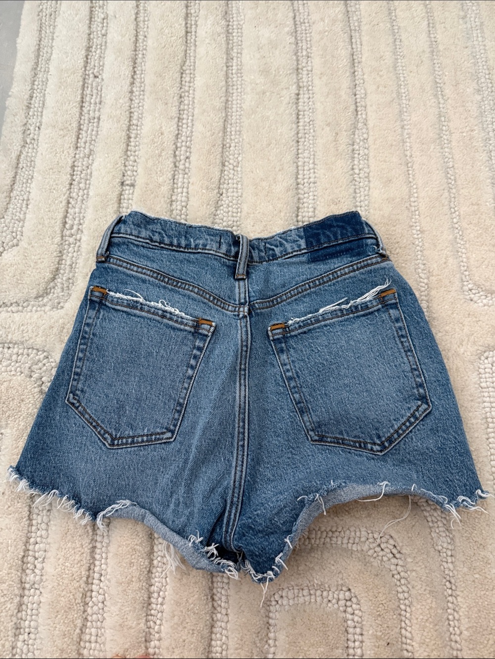 Abercrombie & Fitch Distressed Blue Denim Cutoff Shorts - Picture 3 of 3